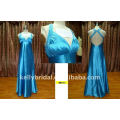 Vestido de festa azul brilhante e auscultador X-back para mulheres KMP153